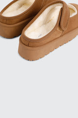 Faux Sheepskin Mary Janes