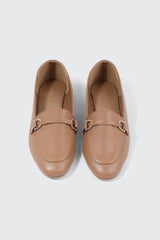 Faux Leather Square Toe Loafers