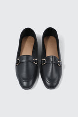 Faux Leather Square Toe Loafers
