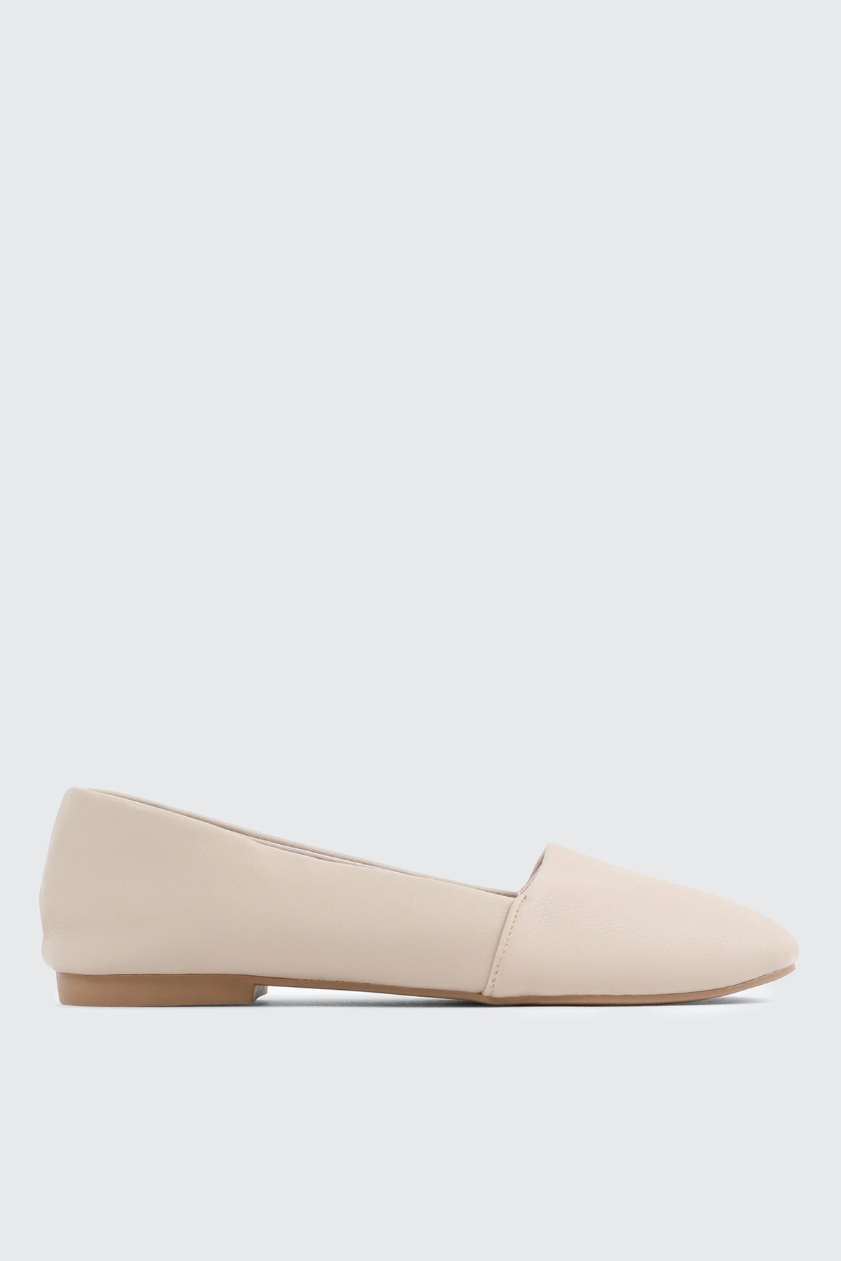 Faux Leather Round Toe Loafers