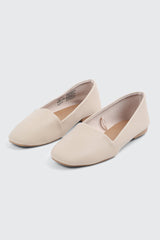 Faux Leather Round Toe Loafers