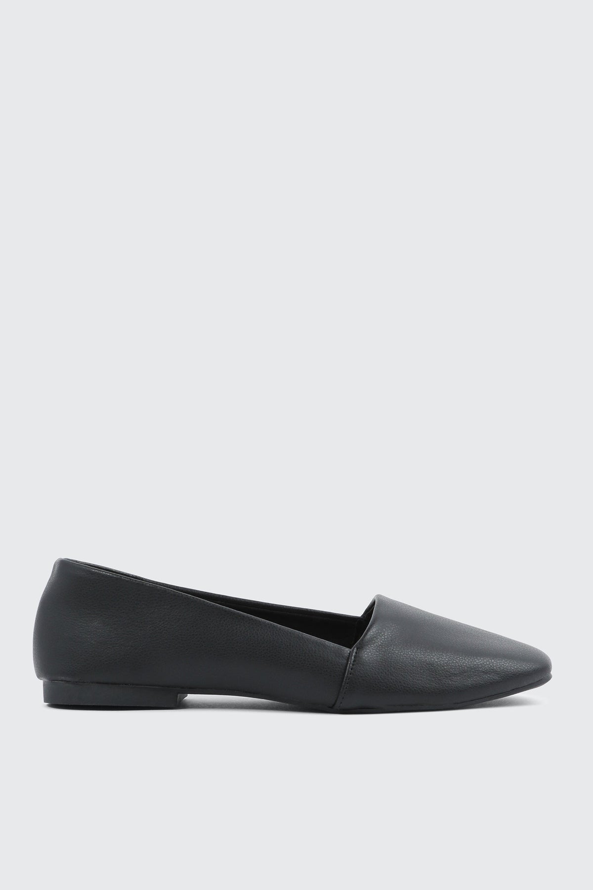 Faux Leather Round Toe Loafers