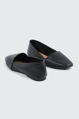 Faux Leather Round Toe Loafers