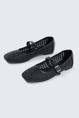 Open Weave Ballet Flats