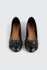 Ballerina Flats with Braided Detail