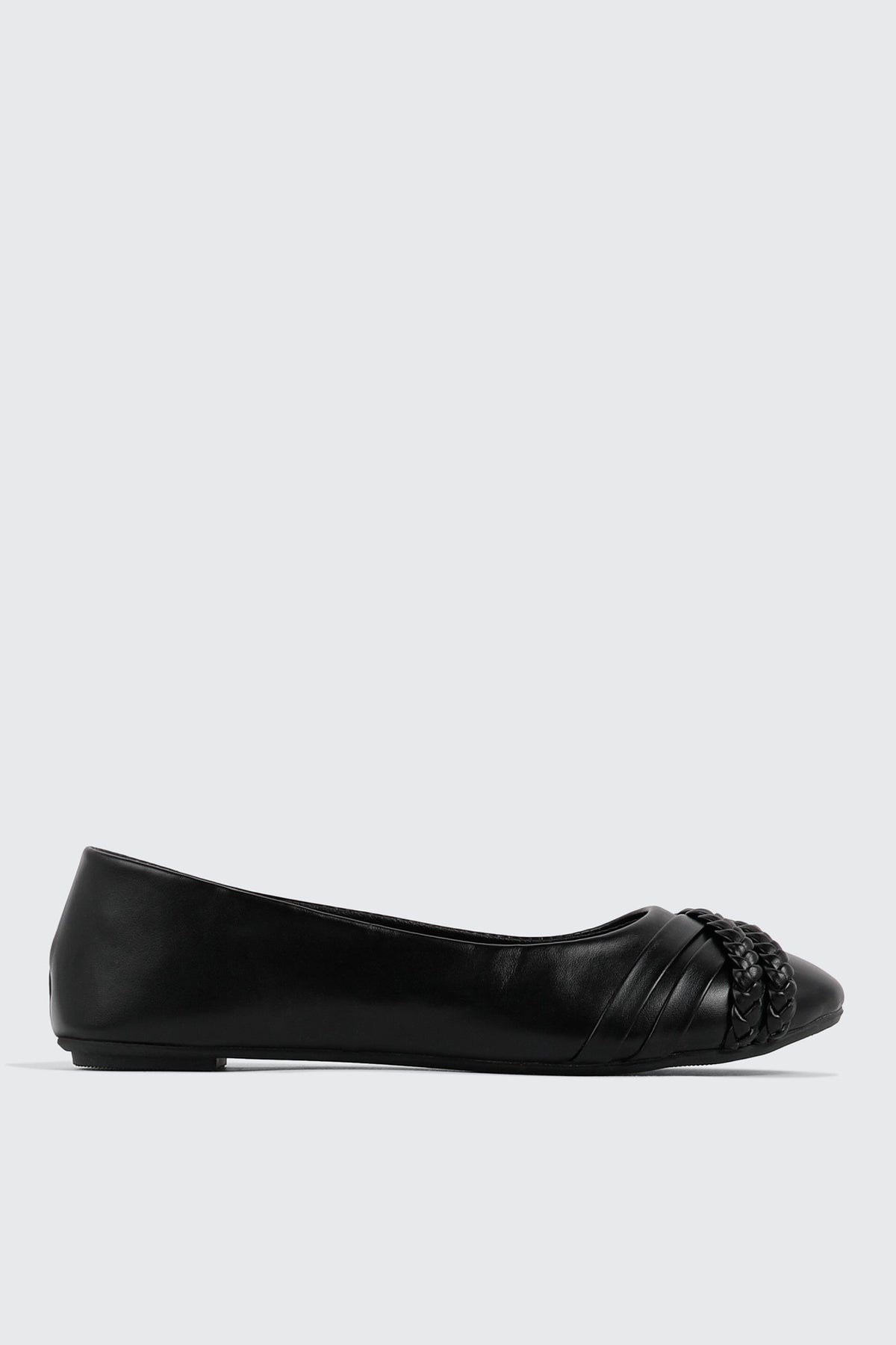 Ballerina Flats with Braided Detail