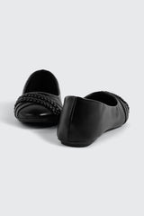Ballerina Flats with Braided Detail