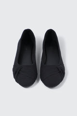 Pleated Round Toe Ballet Flats