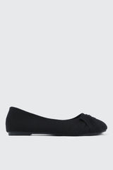 Pleated Round Toe Ballet Flats