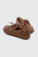 Faux Leather Boat Shoes
