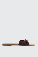 Flat Sandals with Gold Ornament