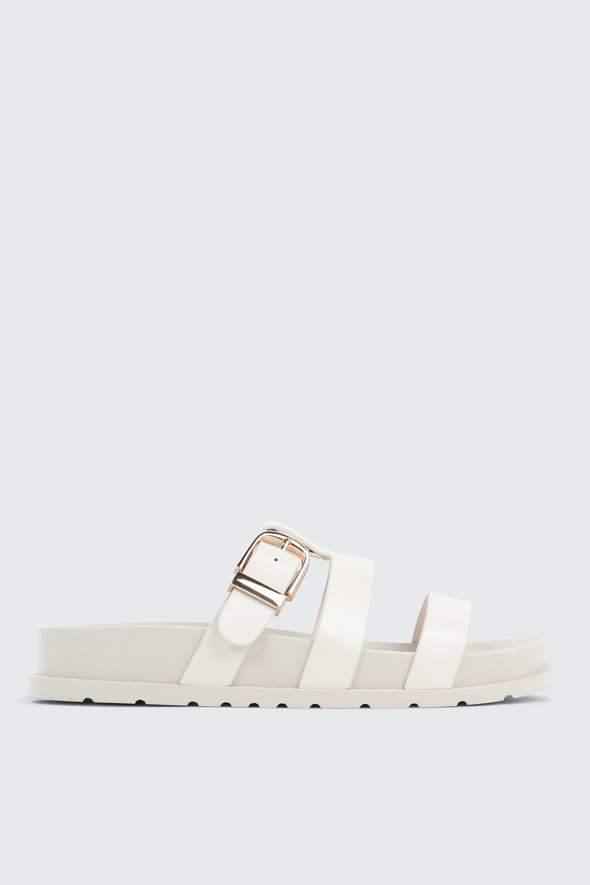 Chunky Slides with Buckle Detail
