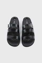 Chunky Slides with Buckle Detail