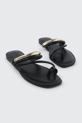 Square Toe Strappy Flat Sandals