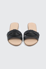 Braided Vamp Flat Sandals