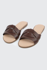 Braided Vamp Flat Sandals