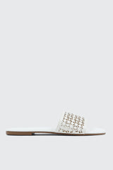 Flat Sandals with Cutout Design