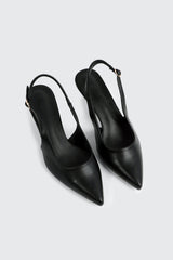 Pointed Toe Slingback Heels