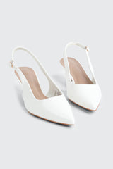 Pointed Toe Slingback Heels