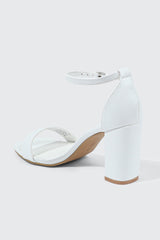 One Band Block Heel Sandals