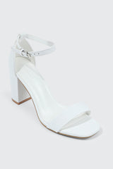 One Band Block Heel Sandals
