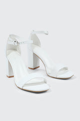 One Band Block Heel Sandals