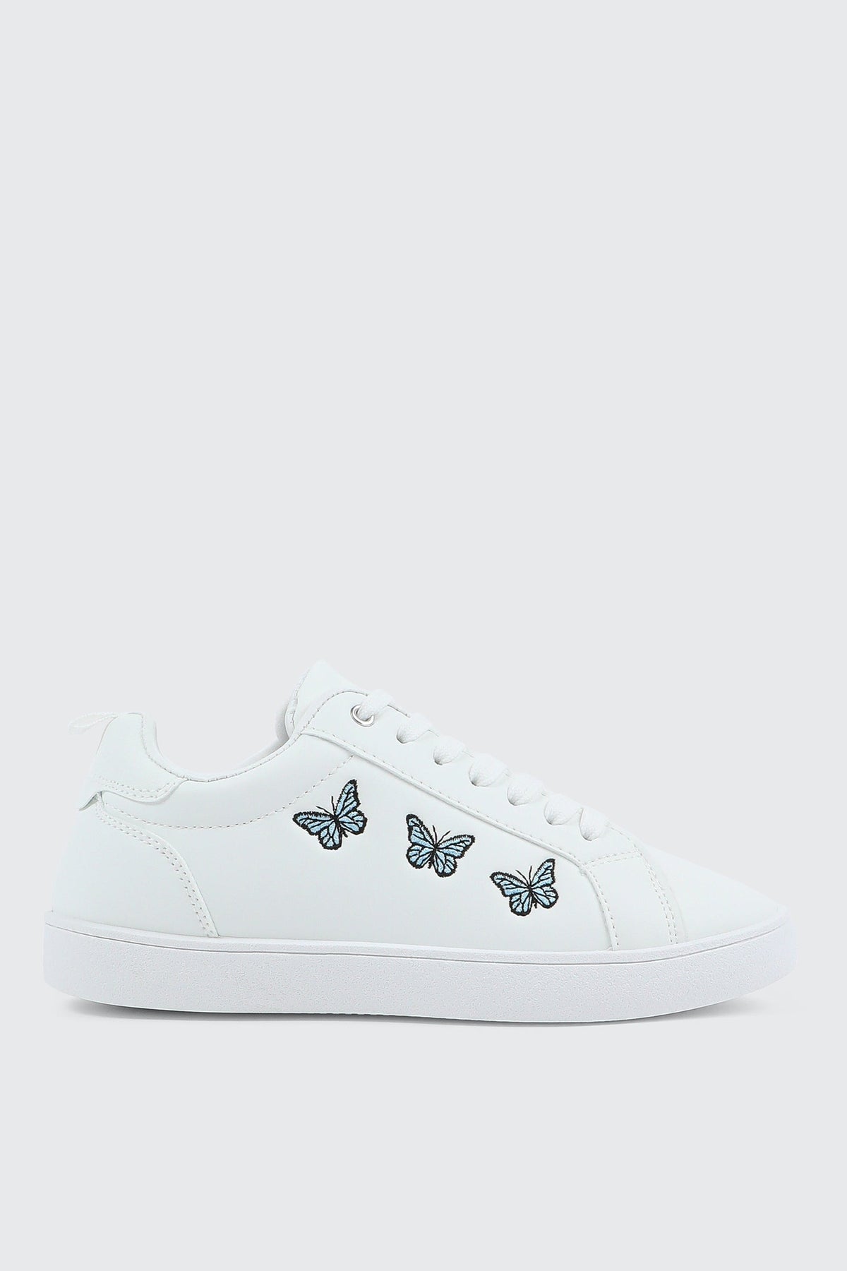 White Lace Up Sneakers