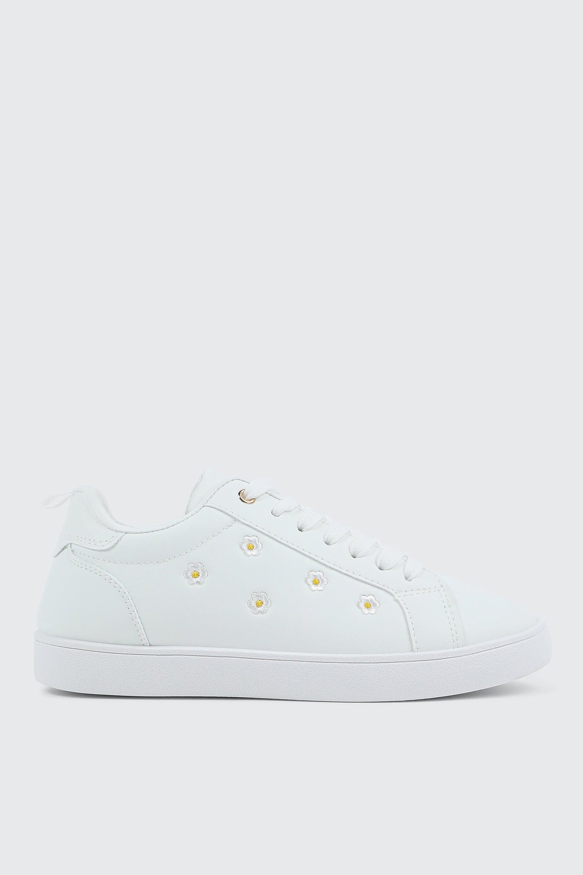 White Lace Up Sneakers