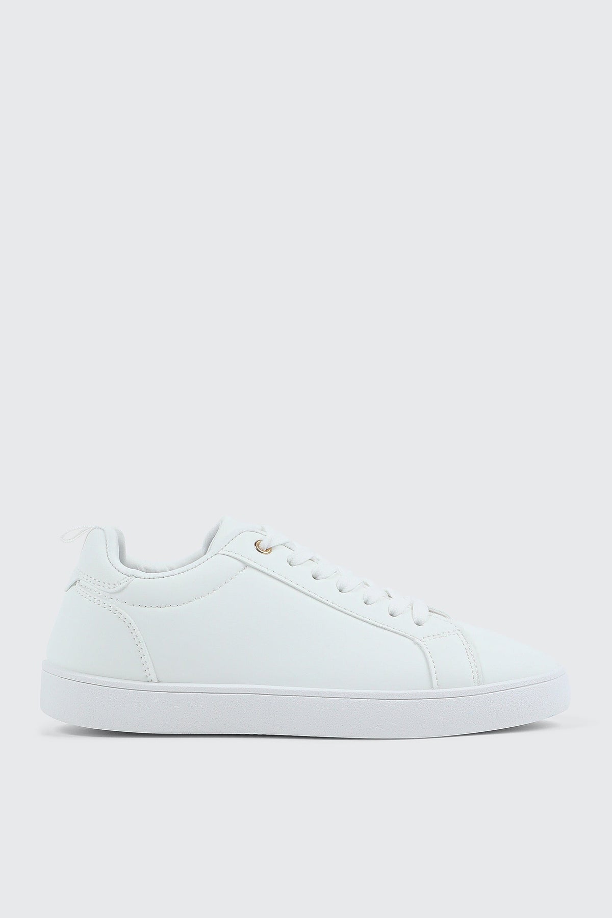 White Lace Up Sneakers