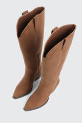 Western Knee High Boots with Pointed Toe