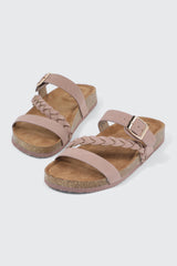 Braided Strap Slide Sandals