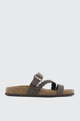 Braided Strap Slide Sandals