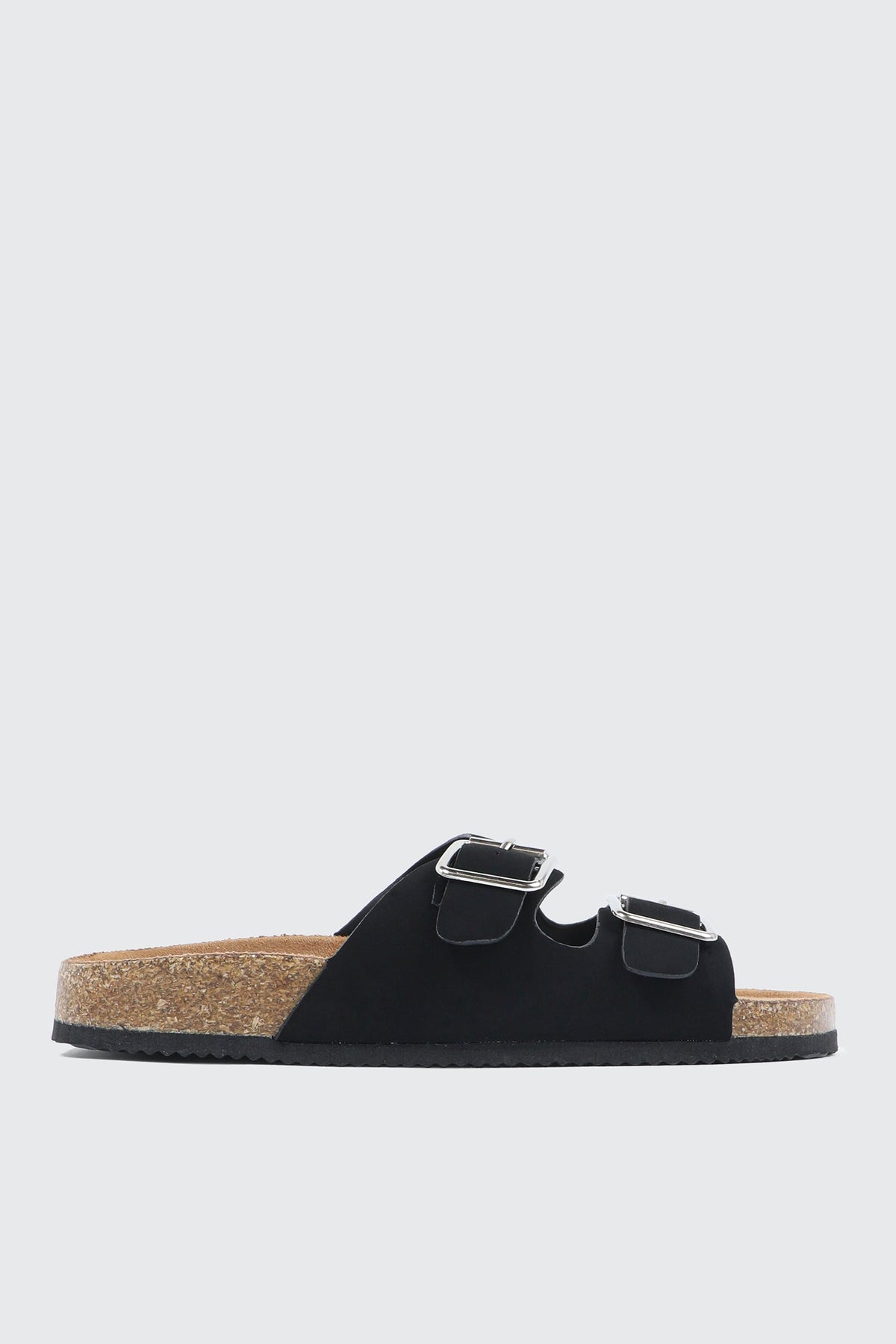 Double Buckle Slide Sandals
