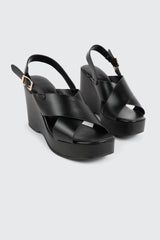 Crisscross Wedge Sandals