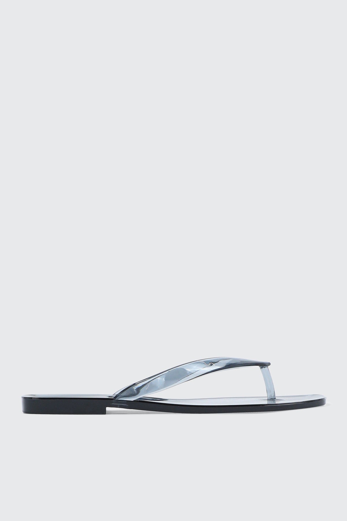 Square Toe Jelly Flip Flops