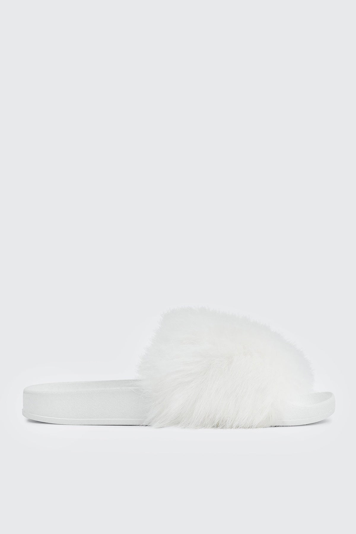 Faux Fur Pool Slides Sandals