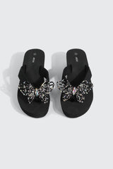 Butterfly Wedge Flip Flops