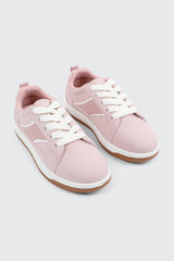Faux Suede Lace Up Sneakers