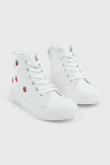 High Top Sneakers with Embroideries