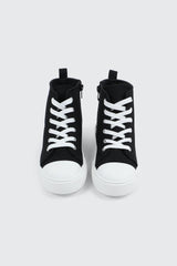 High Top Sneakers with Embroideries