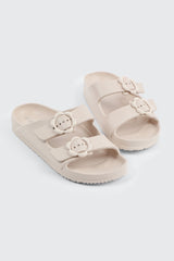 Two-Strap Slide Sandals