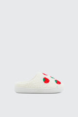 Plush Strawberry Slippers
