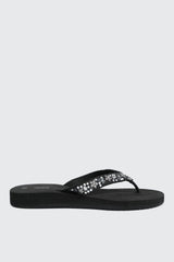 Jelly Flip-Flops with Beaded Strap