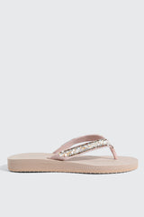 Jelly Flip Flops with Beaded Strap