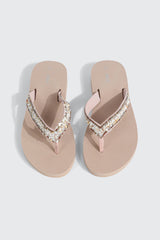Jelly Flip Flops with Beaded Strap