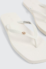 Flower Embellished Flip Flops