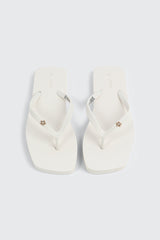 Flower Embellished Flip Flops
