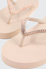 Rhinestone Straps Flip Flops