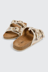 Raffia Flat Sandals