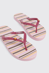 Printed Braided Flip Flops